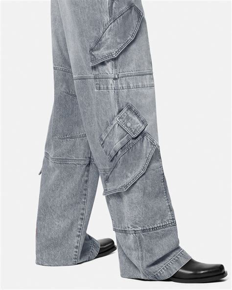 versace cargo jeans|Cargo Jeans Gray .